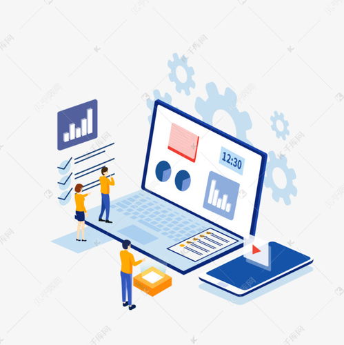 免費下載卡通手繪電腦工作忙圖素材，助力軟件開發(fā)與創(chuàng)意設計